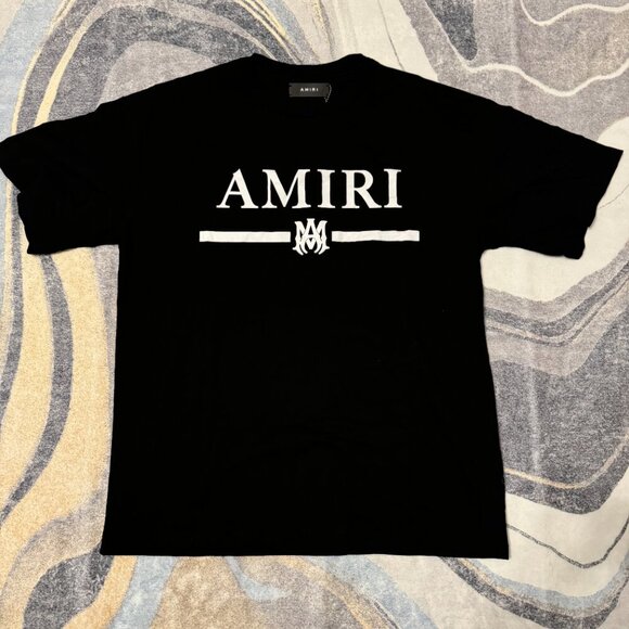 Amiri Logo Black Tee Mens Size Medium or Large - Picture 1 of 4